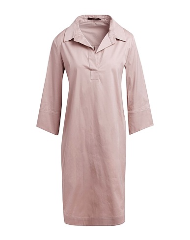 WINDSOR. Shirt dress Light brown 78% Cotton, 19% Polyamide, 3% Elastane
