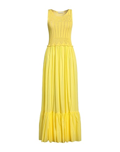 CARACTÈRE Long dress Yellow 100% Cotton