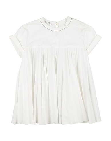BRUNELLO CUCINELLI Dress White 100% Cotton, Brass