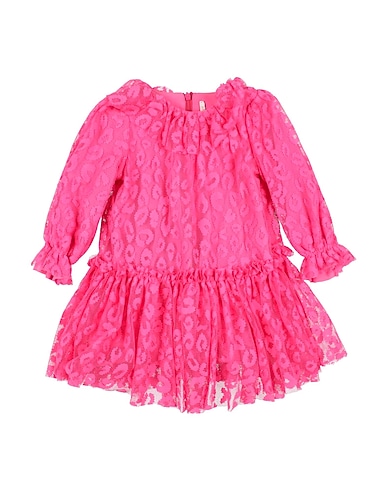 LE BEBÉ Baby dress FUCSIA 97% Cotton, 3% Elastane, Polyamide