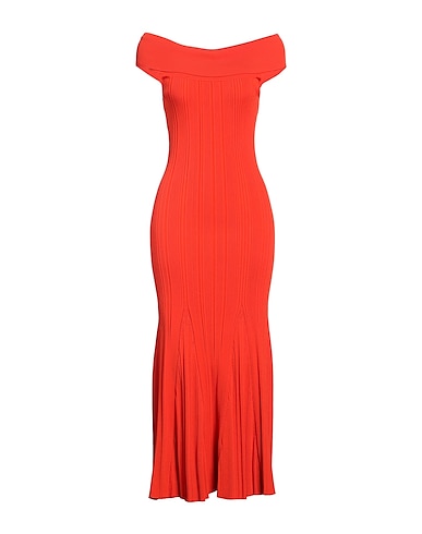 SELF-PORTRAIT Vestito estivo Rosso pomodoro 52% Viscosa, 31% Poliacrilico, 15% Poliammide, 2% Elastan