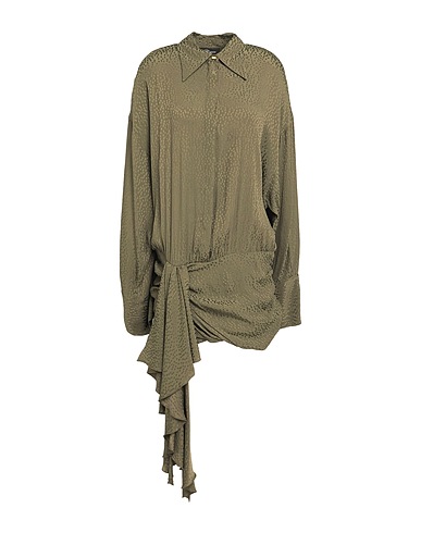 BLUMARINE Shirt dress Military green 78% Acetate, 22% Silk