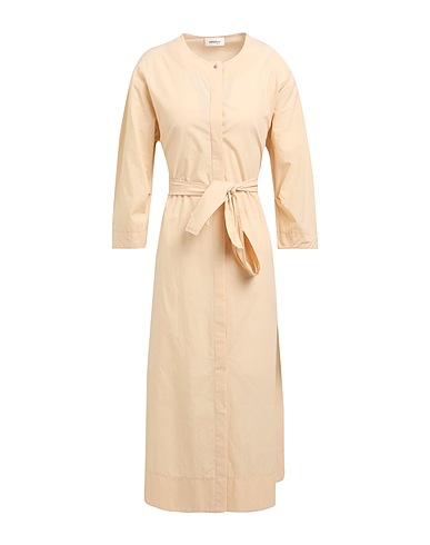 OTTOD'AME Vestito chemisier Beige 100% Cotone