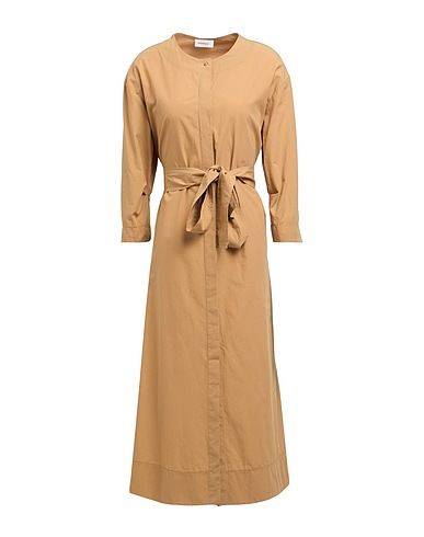 OTTOD'AME Midi dress Camel 100% Cotton