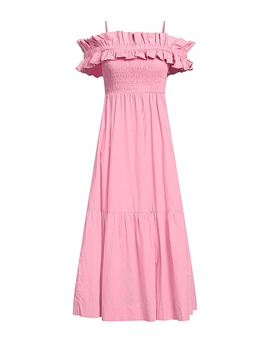 GANNI Vestito estivo Rosa 100% Cotone organico