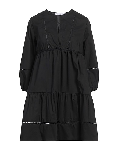 CARACTÈRE Short dress Black 100% Cotton