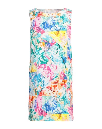 CARACTÈRE Sheath dress White 97% Cotton, 3% Elastane