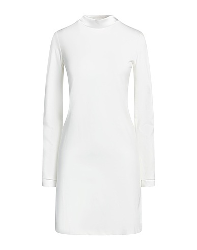 TROIS FLEURS Short dress White 65% Viscose, 30% Polyamide, 5% Elastane