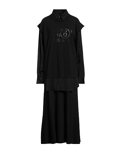 MM6 MAISON MARGIELA Long dress Black 100% Cotton, Viscose