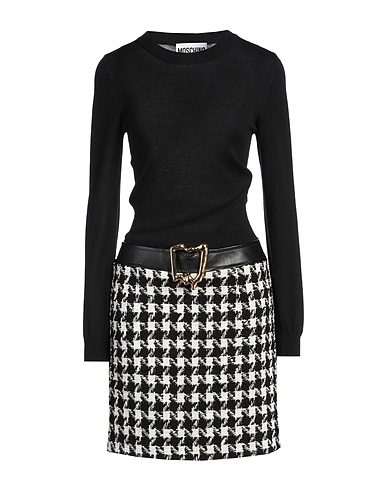 MOSCHINO Office dress COUTURE Black 74% Virgin Wool, 20% Cotton, 6% Polyamide, Polyester, Polyurethane coated