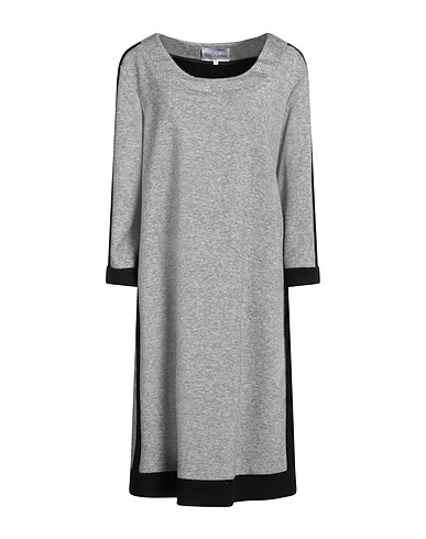 WALTER DUCHINI Midi dress Grey 45% Viscose, 36% Polyester, 19% Polyamide