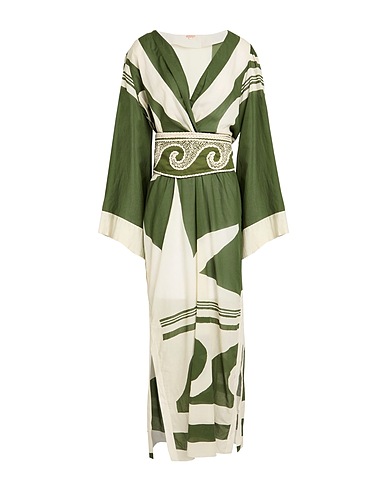 JOHANNA ORTIZ Long dress Military green 100% Cotton