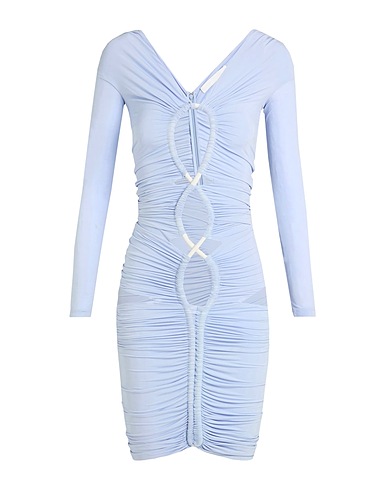 DION LEE Sheath dress Sky blue 86% Viscose, 14% Elastane