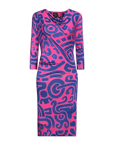 VIVIENNE WESTWOOD ANGLOMANIA Midi dress Slate blue 95% Viscose, 5% Elastane