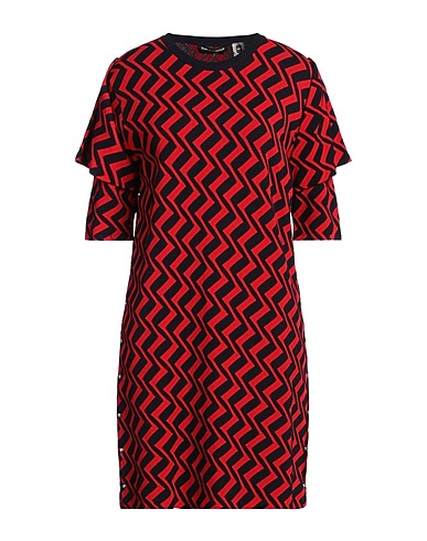 RUDI GERNREICH Short dress Red 63% Viscose, 28% Virgin Wool, 9% Polyester