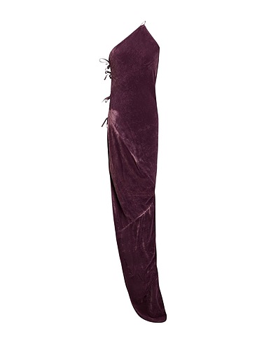 RICK OWENS Langes Kleid Pflaume 82% Viskose, 18% Seide