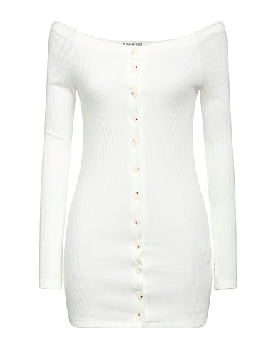 KIMHEKIM Sheath dress White 63% Polyester, 33% Rayon, 4% Elastane