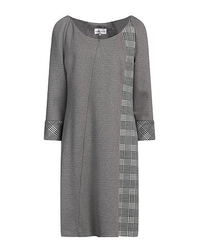 D'ALBA DUCHINI Midi dress Grey 25% Wool, 25% Cotton, 25% Acrylic, 25% Polyester