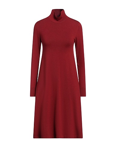 WEEKEND MAX MARA Midi dress Rust 48% Silk, 26% Wool, 23% Polyamide, 3% Elastane