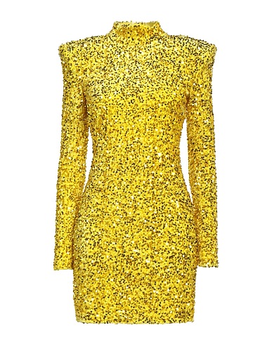 ELISABETTA FRANCHI Elegant dress Yellow 100% Polyester