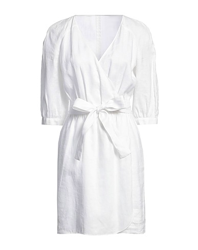 ARMANI EXCHANGE Short dress White 100% Linen