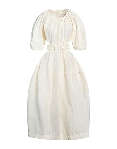AJE. Midi dress Cream 69% Linen, 31% Viscose