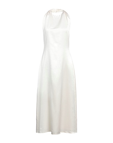 MAGDA BUTRYM Langes Kleid Cremeweiß 63% Wolle, 37% Seide
