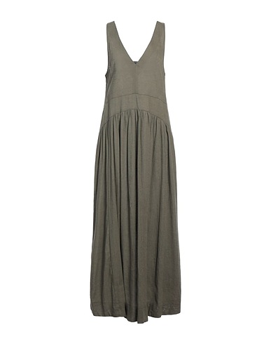 ICONA by KAOS Vestito lungo Verde militare 55% Lino, 45% Viscosa