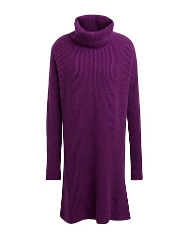 THE ELDER STATESMAN Vestito corto Viola 100% Cachemire