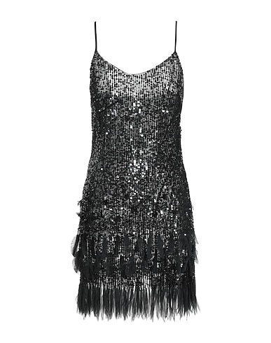 ELISABETTA FRANCHI Sequin dress Black 100% Polyamide, Plastic, Glass, Silk