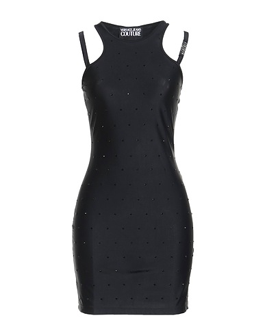 VERSACE JEANS COUTURE Short dress Black 80% Polyester, 20% Elastane