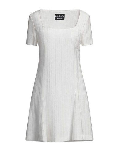 BOUTIQUE MOSCHINO Short dress White 70% Viscose, 30% Cotton