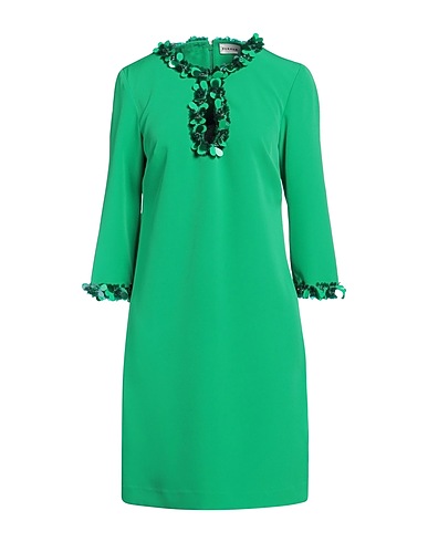 P.A.R.O.S.H. Sheath dress Green 93% Polyester, 7% Elastane, PVC - Polyvinyl chloride, Glass