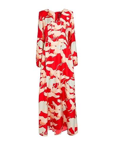 CO.GO Robe en soie Rouge 100% Soie