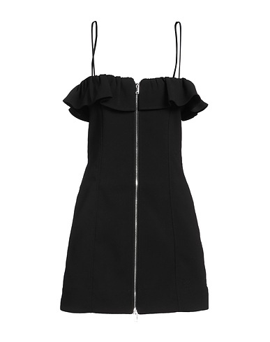 GANNI Elegant dress Black 51% Recycled polyester, 49% Polyester