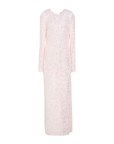 GANNI Long dress Light pink 95% Recycled polyester, 5% Elastane, Viscose, Polyamide