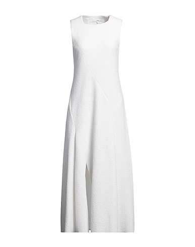 TIBI Vestito lungo Bianco 62% Poliestere, 37% Cotone, 1% Elastan