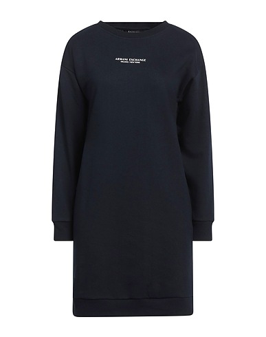 ARMANI EXCHANGE Short dress Navy blue 60% Cotton, 40% Polyester, Elastane