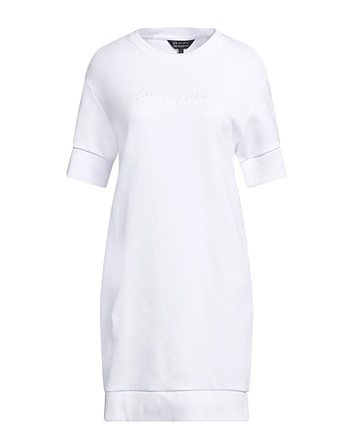 ARMANI EXCHANGE Short dress White 60% Cotton, 40% Polyester, Elastane