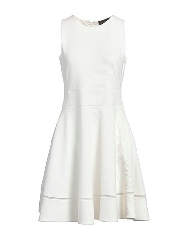 EMPORIO ARMANI Short dress Ivory 80% Polyester, 18% Viscose, 2% Elastane