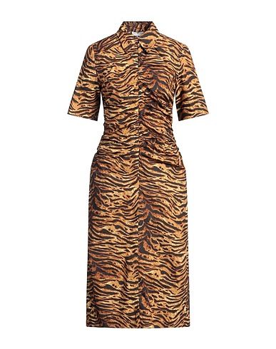 GANNI Midi dress Sand 100% Organic cotton