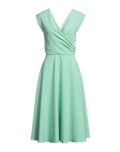 RHEA COSTA Midi dress Light green 100% Polyamide