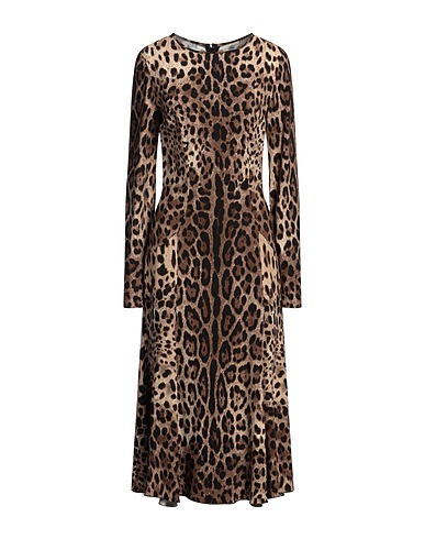 DOLCE&GABBANA Elegant dress Brown 95% Viscose, 5% Elastane