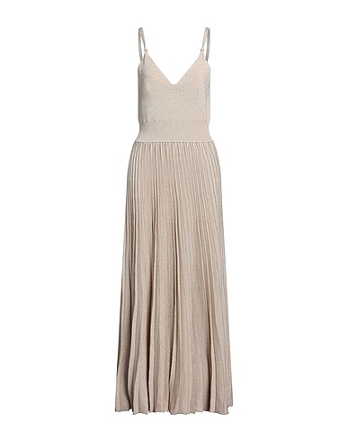 PROENZA SCHOULER Long dress Beige 67% Viscose, 16% Metallic fiber, 13% Polyester, 4% Polyamide