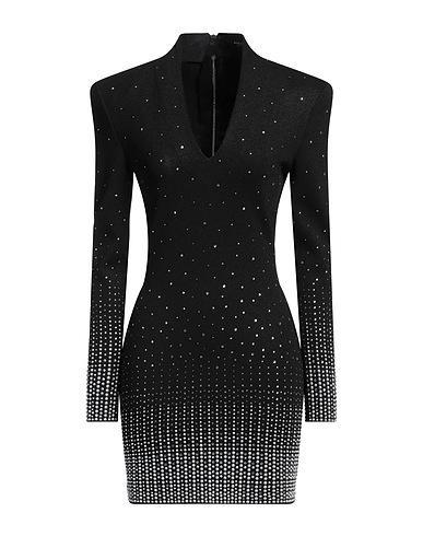 BALMAIN Elegant dress Black 79% Viscose, 13% Polyester, 4% Polyamide, 4% Metallic fiber, Glass