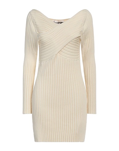 OPÉRA SPORT Sheath dress Ivory 80% Organic cotton, 20% Recycled silk