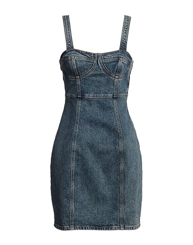TOMMY JEANS Denim dress Blue 98% Re-Used Cotton, 2% Recycled elastane