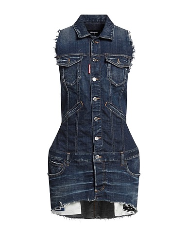 DSQUARED2 Denim dress Blue 98% Cotton, 2% Elastane