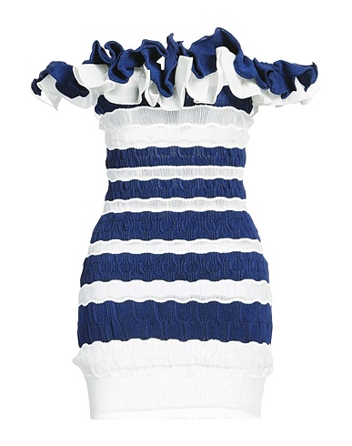 NADIA WIRE Sheath dress Navy 60% Polyester, 30% Cotton, 10% Nylon