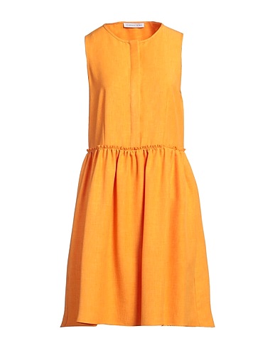 CARACTÈRE Vestito corto Arancione 100% Poliestere